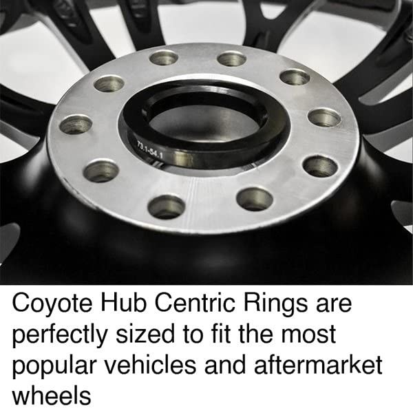 4 Pcs Aluminum Hub Centric Rings OD 72.56mm ID 67.10mm Fits 72.56mm OD Metal