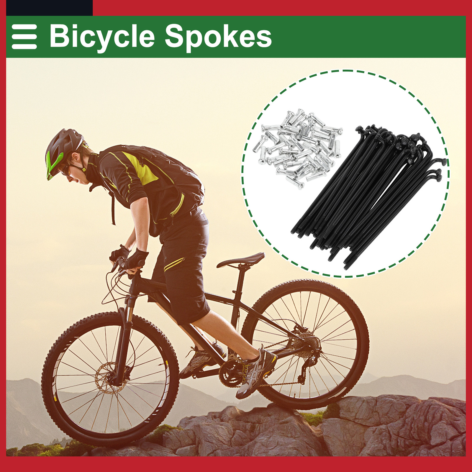 Universal 14G 76mm Length Bicycle Spokes Nipple Carbon Steel Black Pack of 1