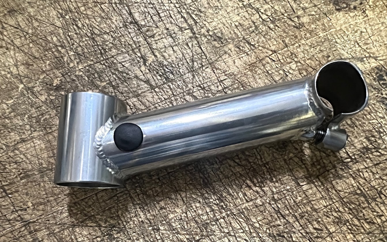 Threadless 1 1/4 Stem for Vintage MTB / Tandem – 130mm Length / 15* Rise – NEW