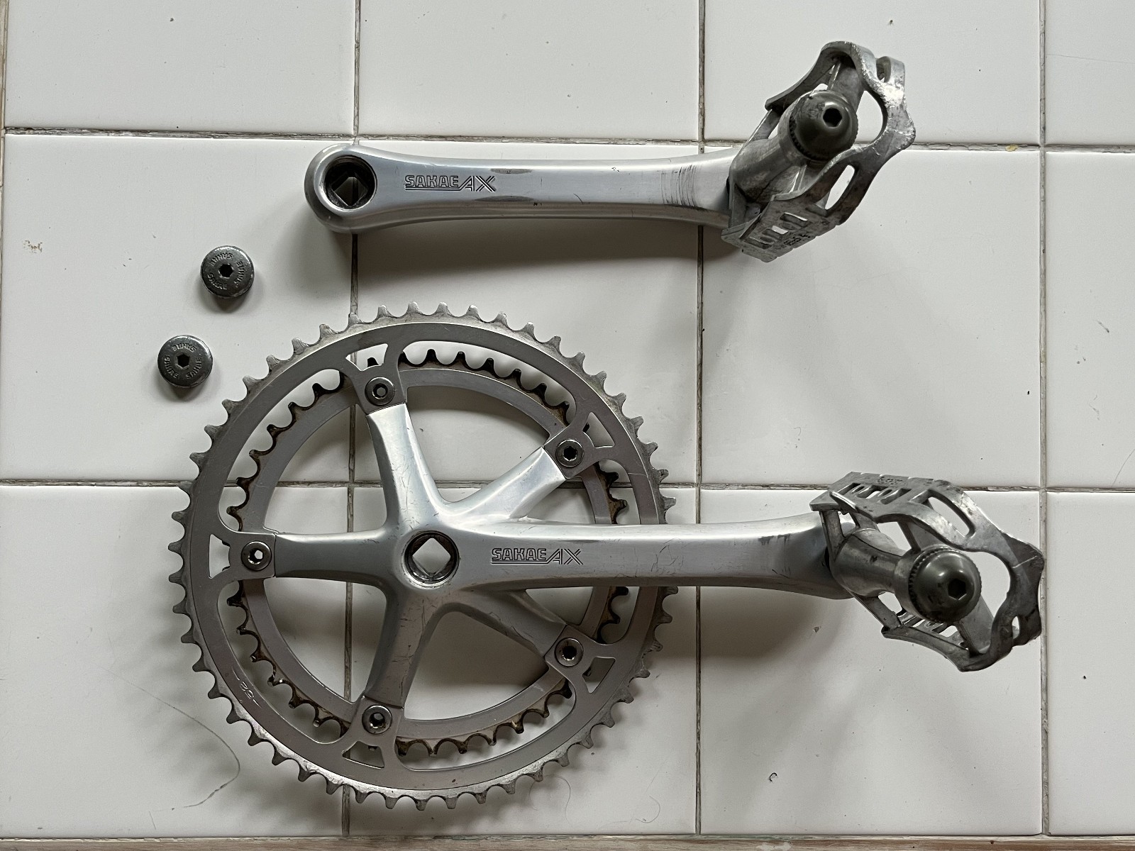 Sakae AX Crankset 170mm double 52/42 with SR pedals