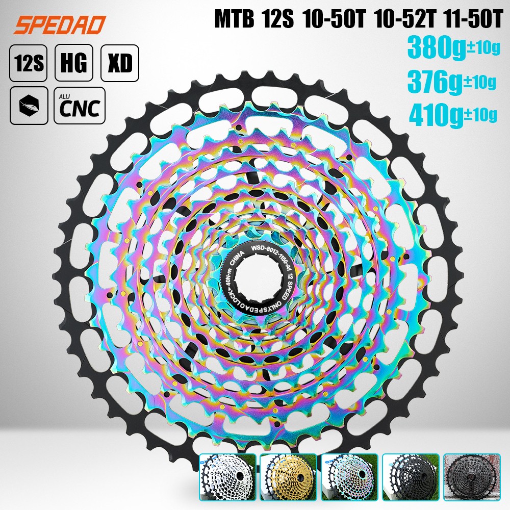 SPEDAO 12S MTB Cassette 10-52T 10-50T 11-50T XD HG Freewheel Lightweight CNC