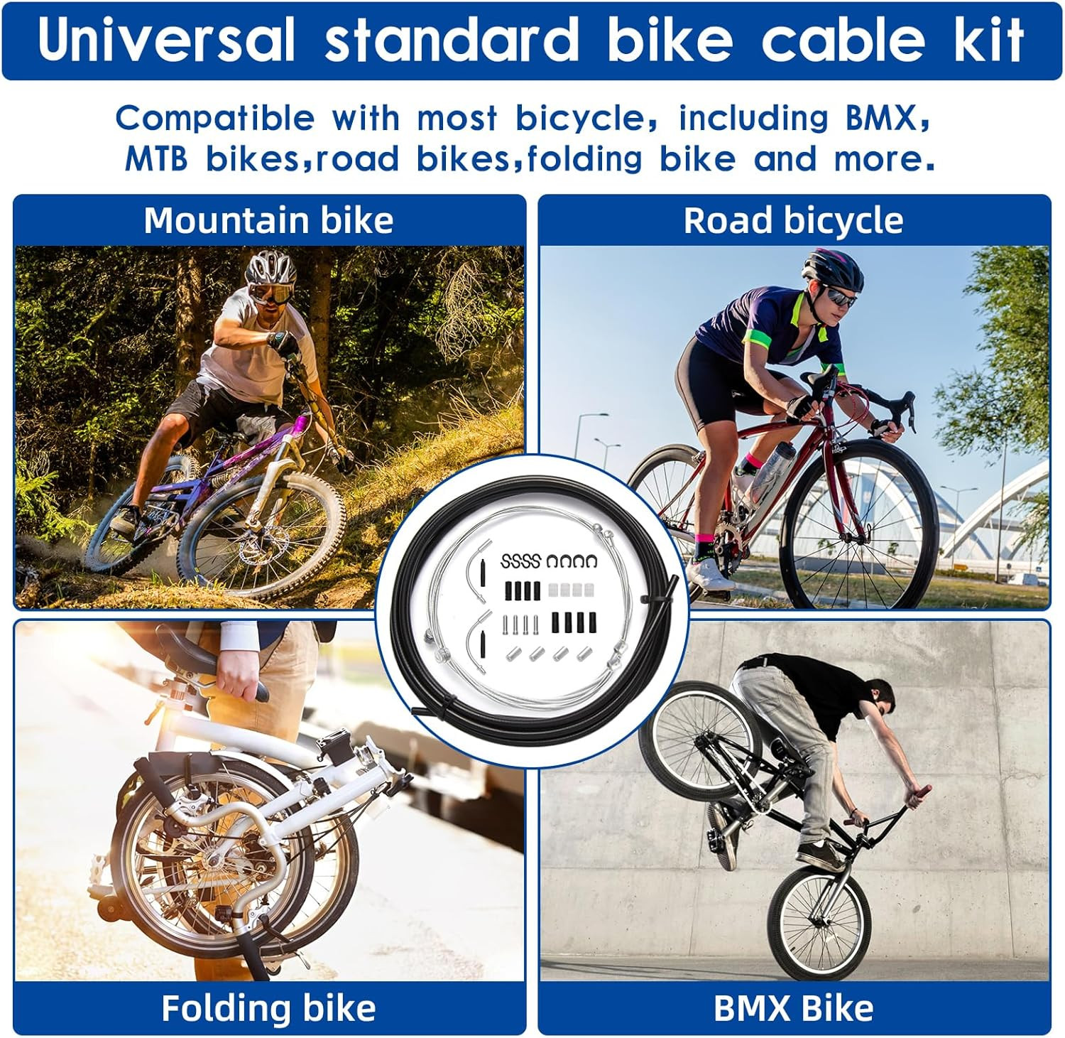 Universal Bike Brake Cable And Shift Derailleur Cable Bike Cable Housing Kit New