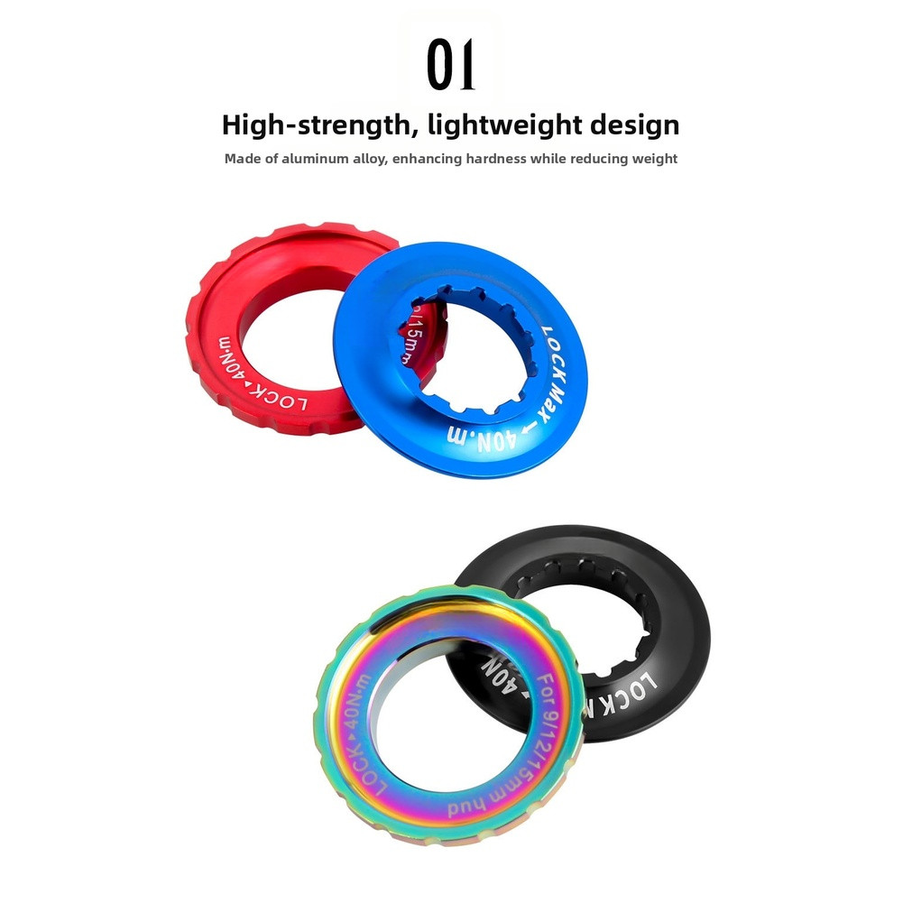 Aluminum Center Lock to Six Bolt Adapter for Disc Brakes with Easy Installation