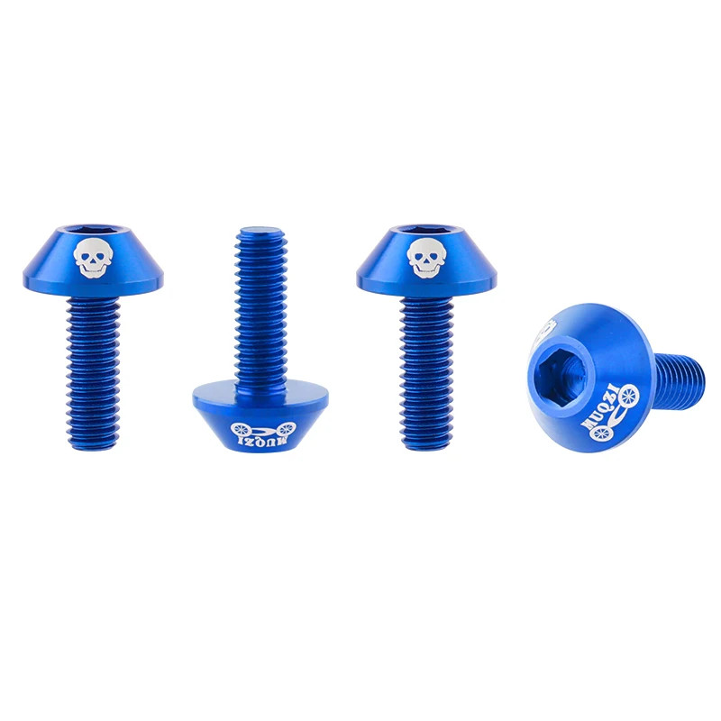 2/4pcs M6 Bike Brake Caliper Bolts 7075 Alloy MTB Road V Brake Screws