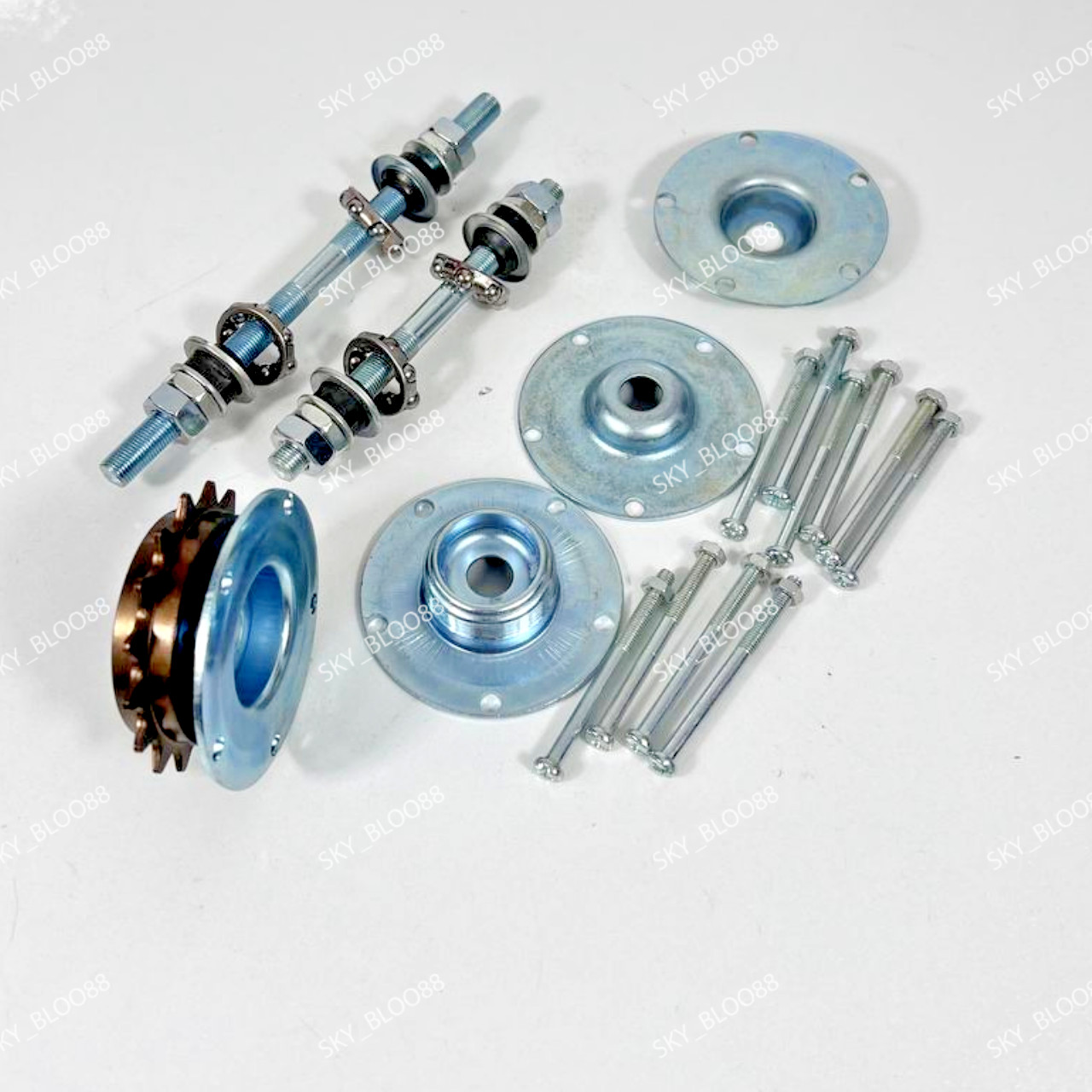 BMX Bicyle 20″ Hub Set Front And Rear PVC RIM BEARING SUB SHAFT and 16T SPROCKET