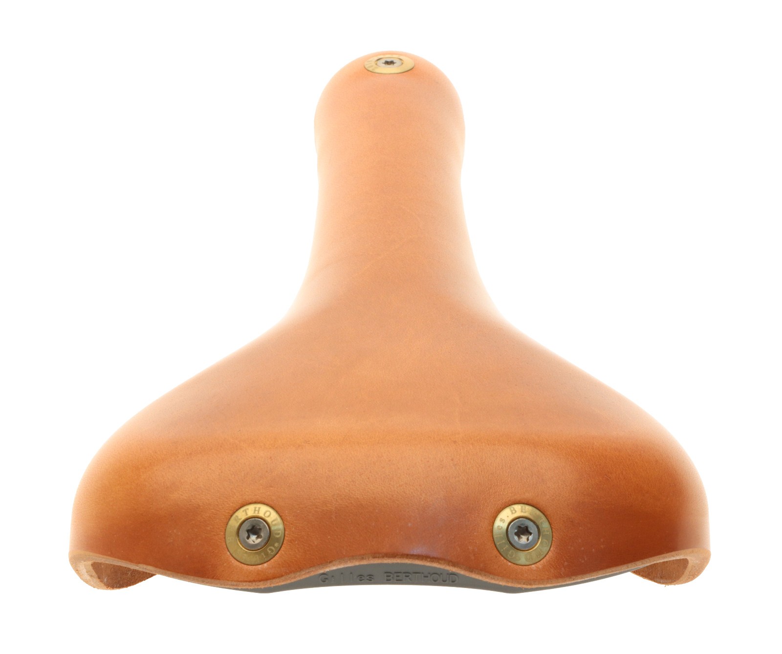 Gilles Berthoud Soulor Saddle Steel Rails Hard Leather Cover Natural NEW NOS NIB