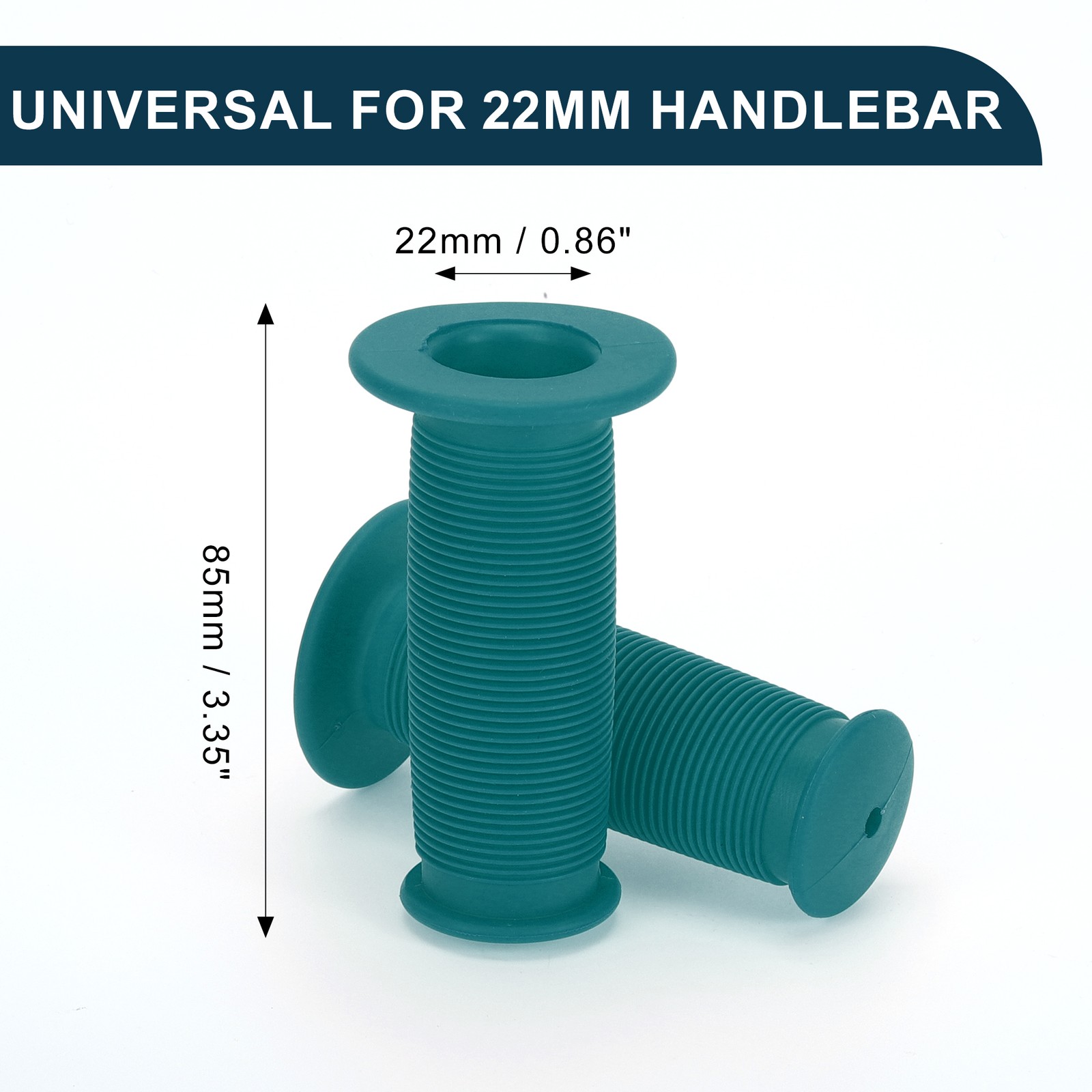 Bike Handlebar Grip Cover 85mm Non-Slip Cycling End Grips Protector Blue 1 Pair