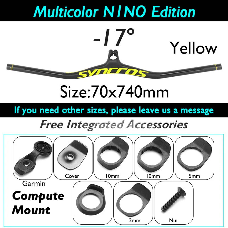 Carbon Fiber Mountain Bike Integrated Handlebar -8 -17 -25 Three Specifications