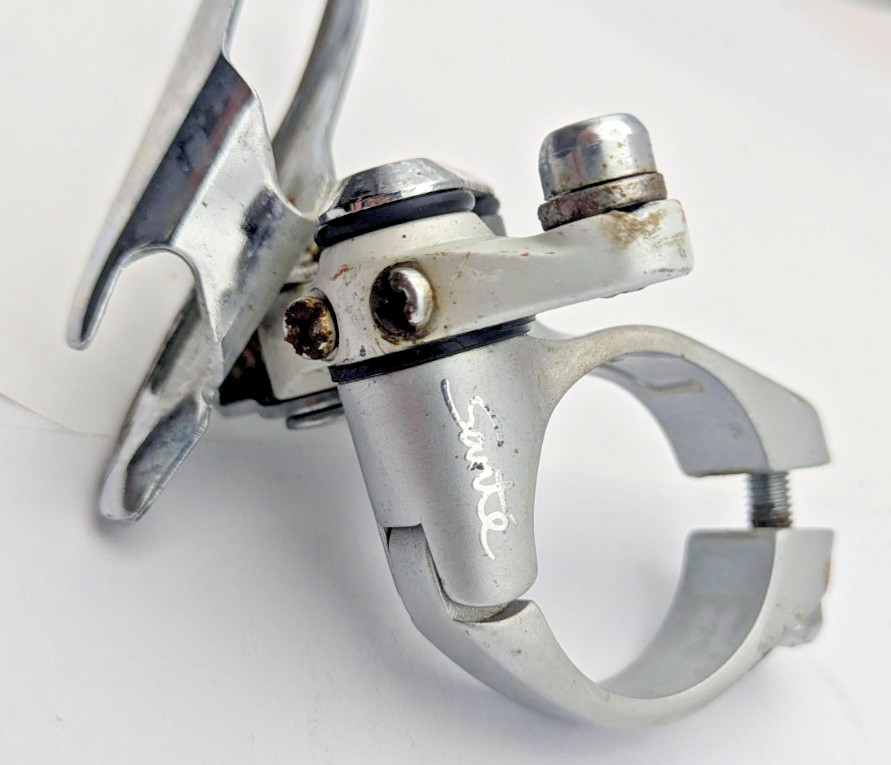 SHIMANO SANTE FD-5000 FRONT DERAILLEUR JAPAN WHITE BOTTOM PULL 28.6MM DOUBLE 2X