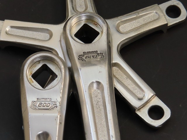 Vintage 170mm x 130bcd Shimano 600 Arabesque crank arms Japan