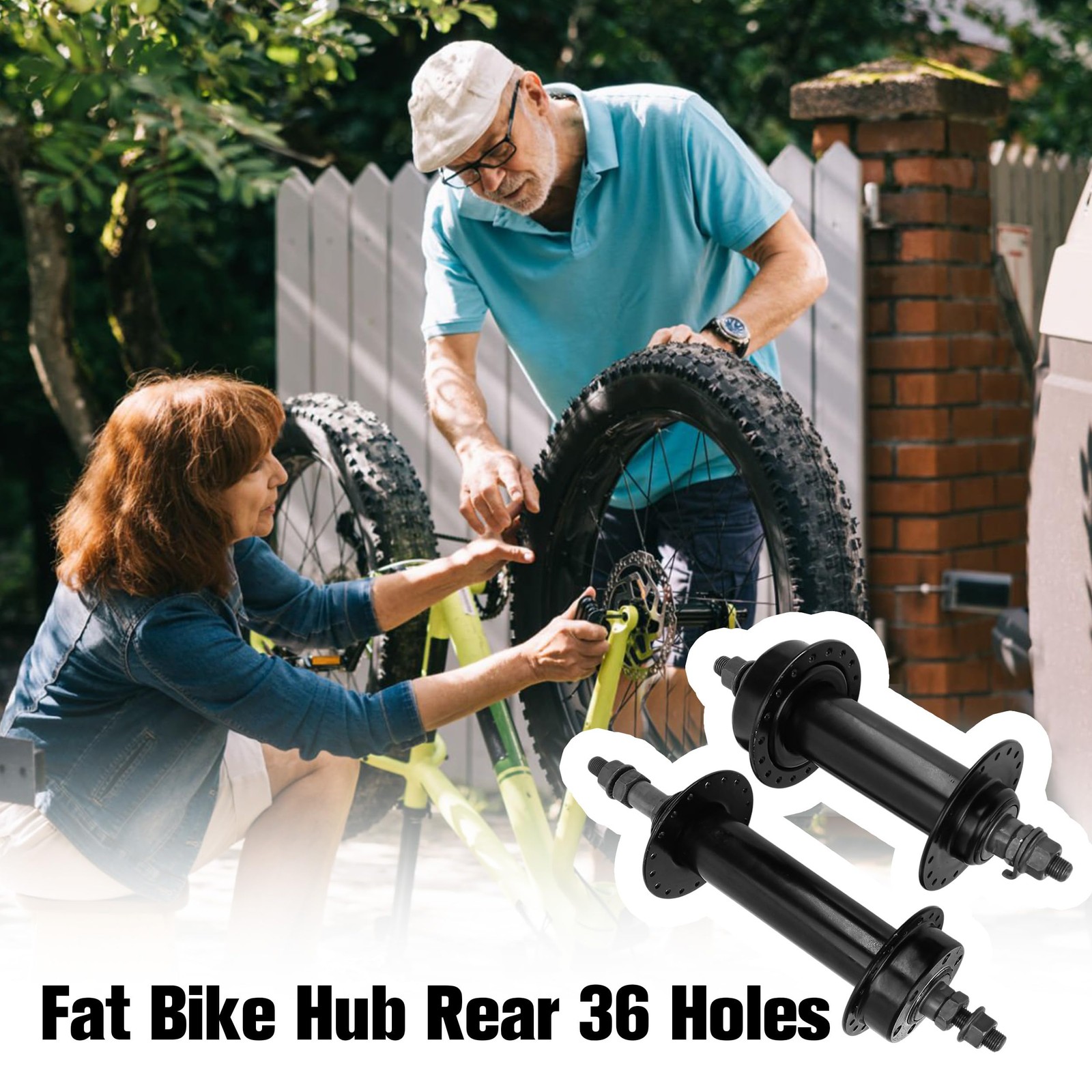 Fat Tire Bike Wheel Part Hub, Rear Hub 195mm Front Hub 135mm 36 Holes Thread …
