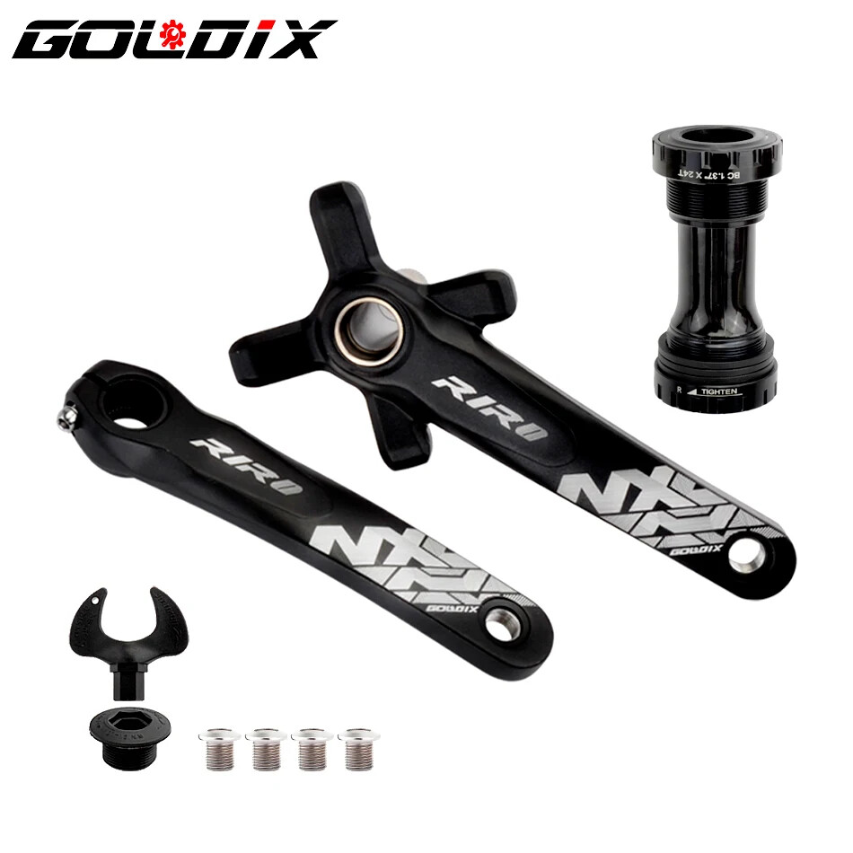 MTB Bike Crankset Hollow Integrated Crank 104BCD 32 34 36 38 40 42T Crankset BB