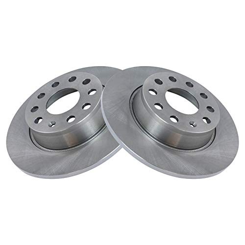 Rear Brake Rotor Set Compatible with 09-16 VW Eos with 272mm Diameter BRA76929