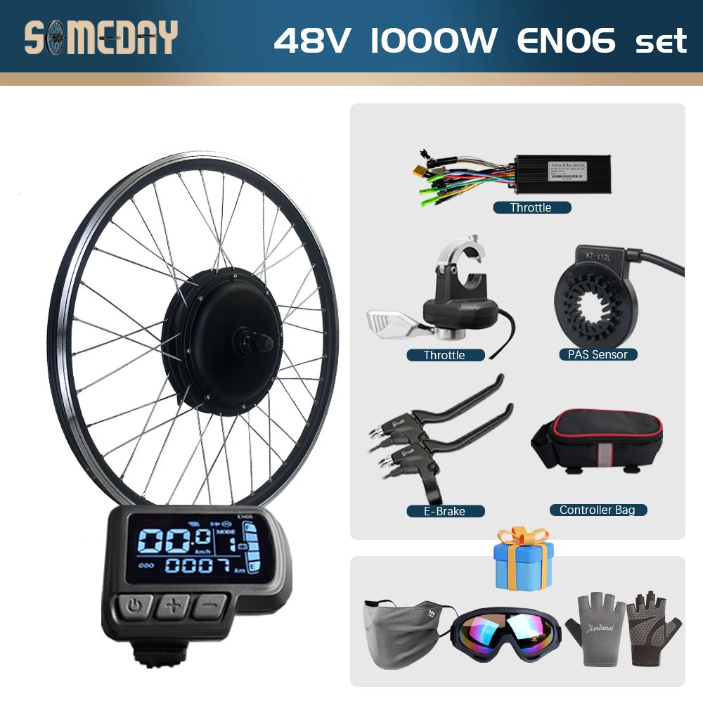 E-bike Conversion Kit 48V 1000W Front Brushless Gearless Hub Motor Wheel