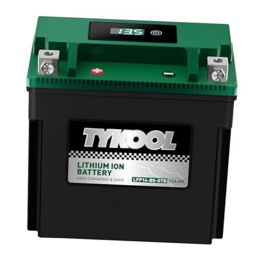 LFPLithium Battery, Replaces YTX14-BS, 400CCA 8Ah Fits for ATV UTV 14-BS-STD