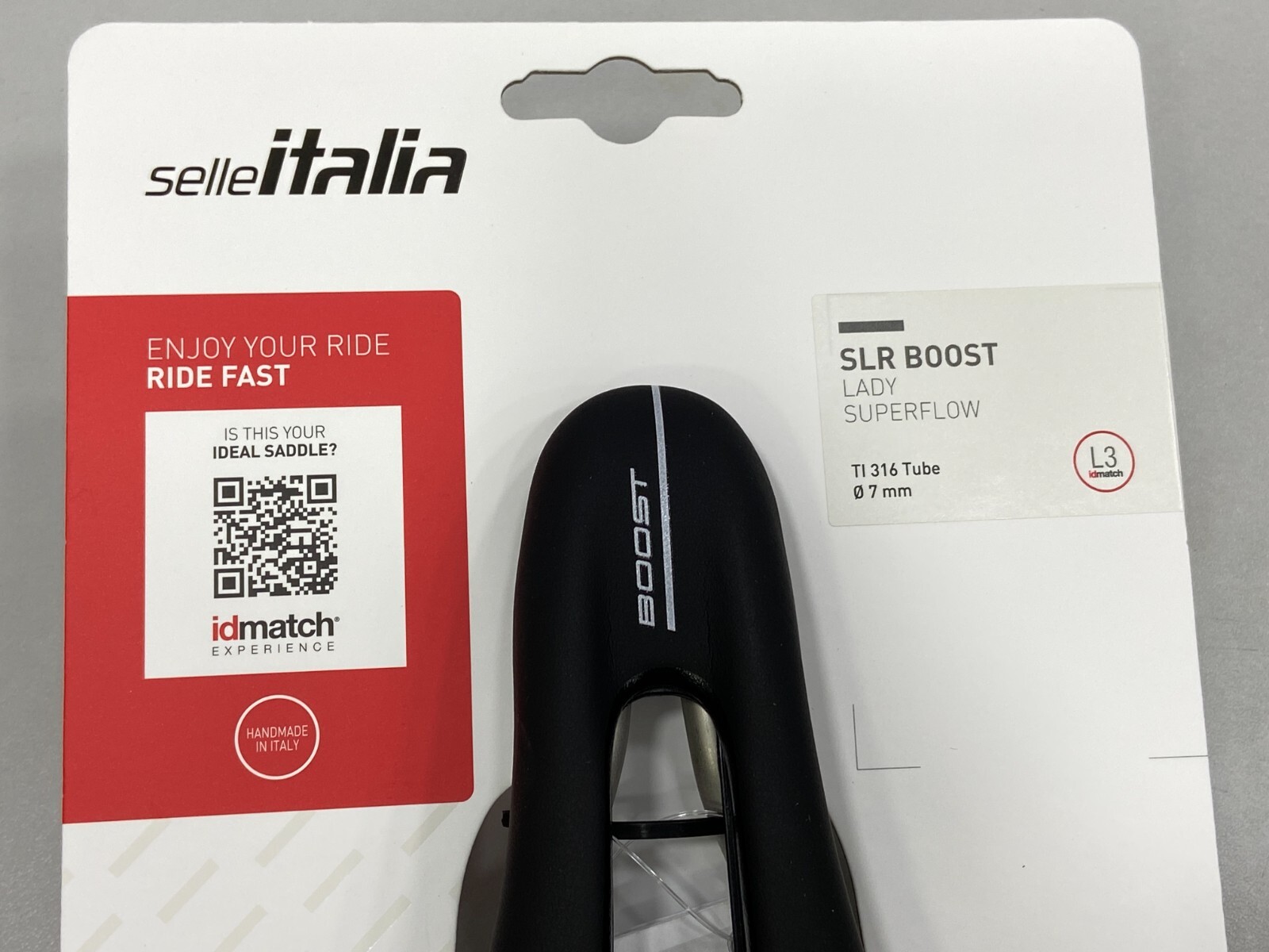 Selle Italia SLR Boost Lady Superflow L3 (145x248mm) TI 316 Rail Saddle (Black)