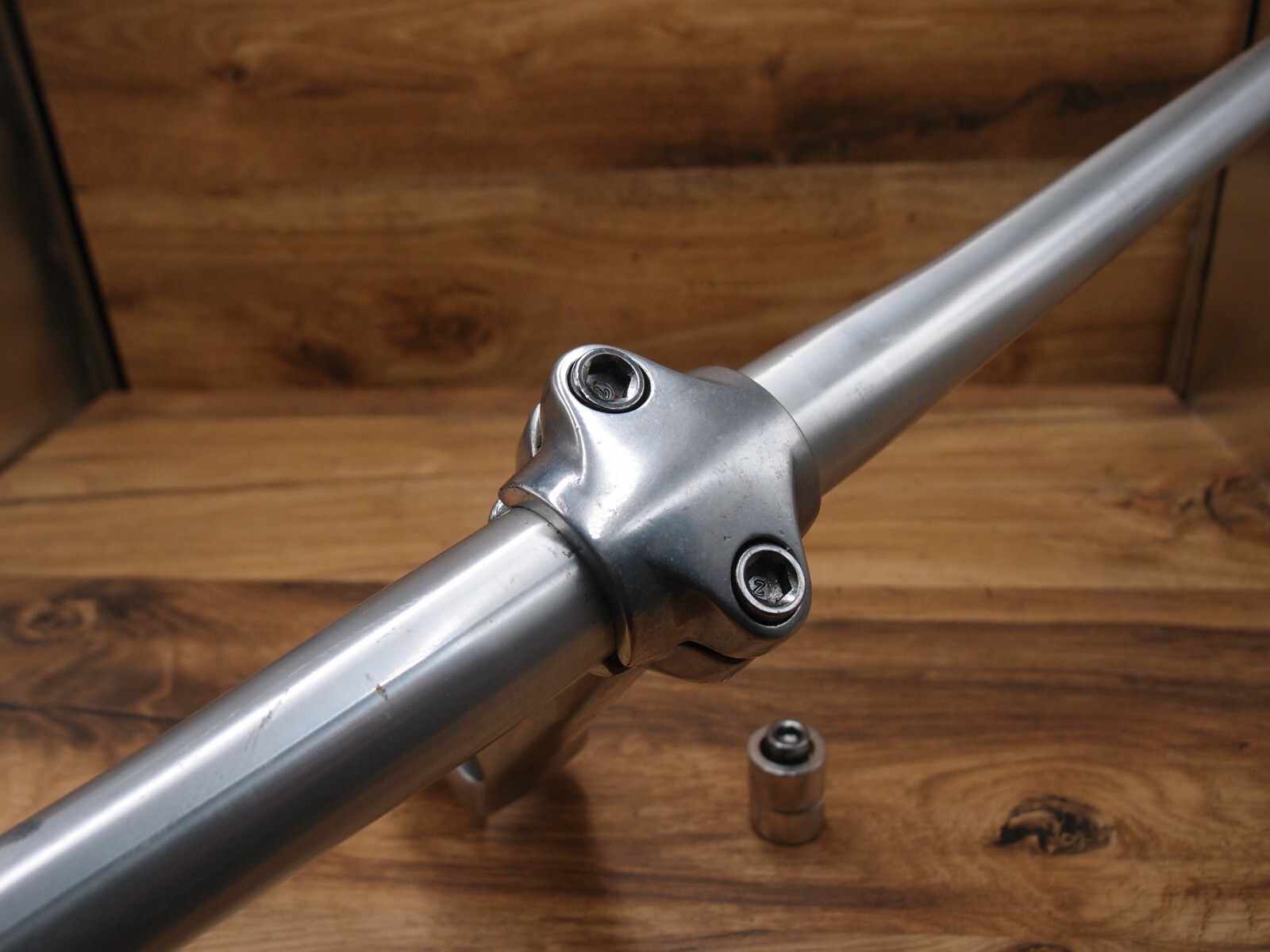 VGC 1995 MTB flat handlebar aluminium alloy + ahead 1 1/8 in stem