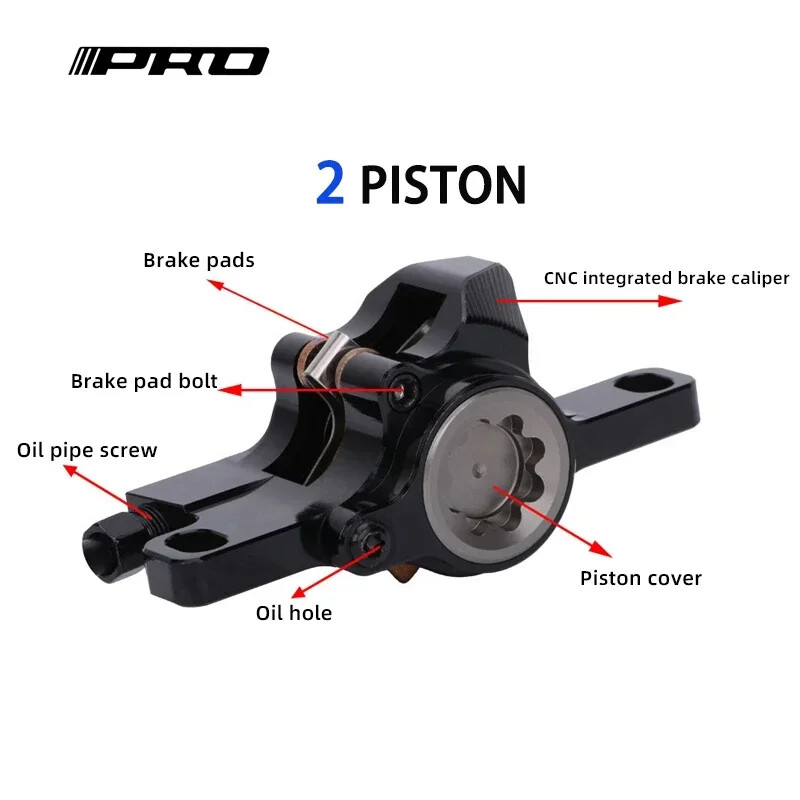 800/1550mm Bike Hydraulic Disc Brake 2 Piston Oil Pressure MTB DH AM Ebike Brake