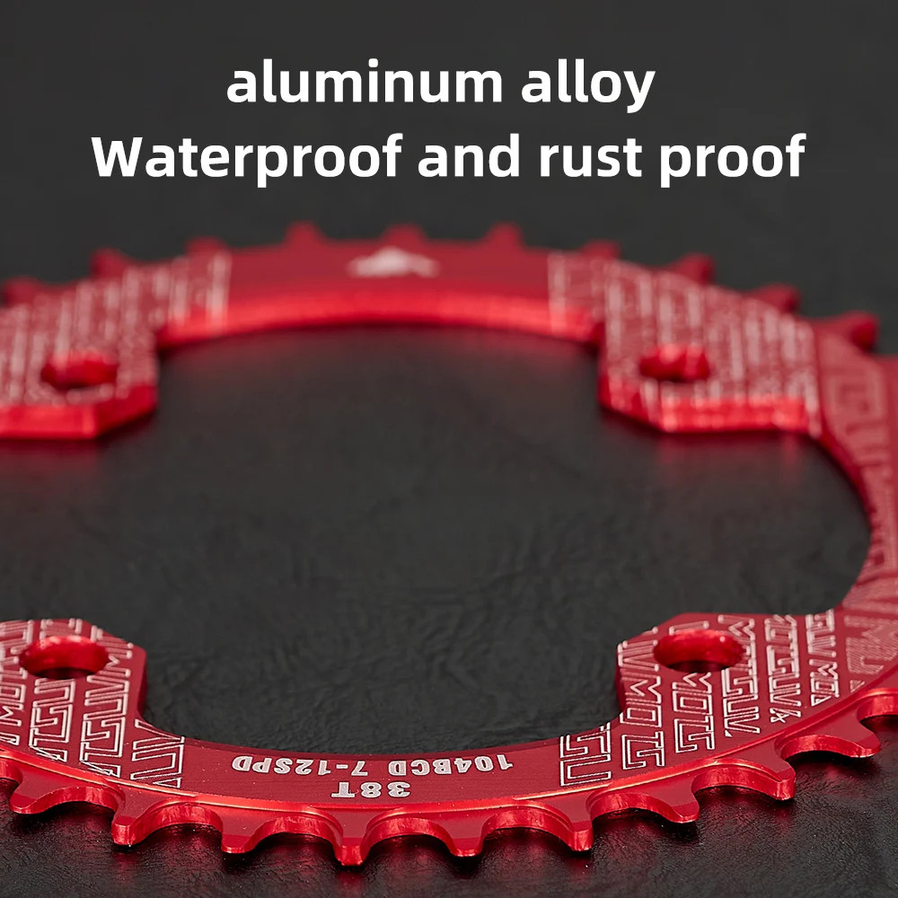 104BCD MTB Narrow Wide Chainring 32T-38T Aluminum Alloy Bicycle Chainwheel