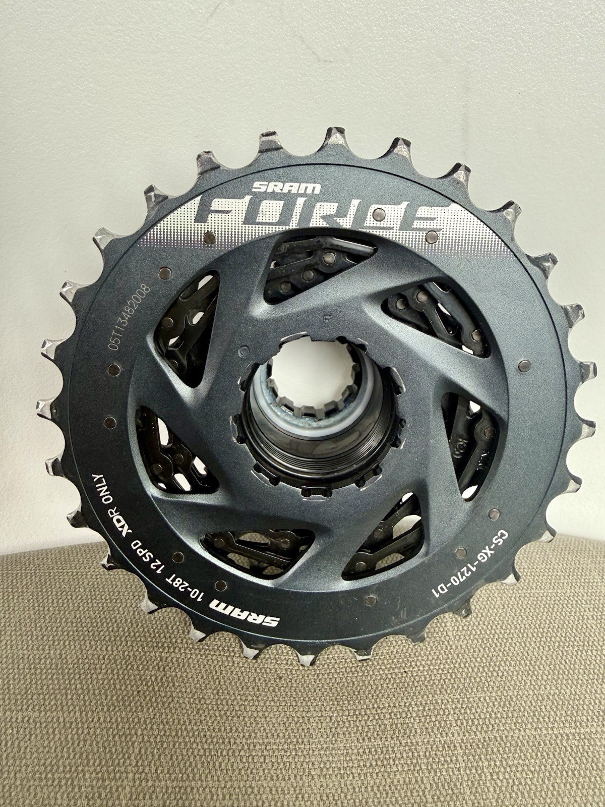 SRAM Force AXS CS-XG-1270-D1 Cassette, 10-28t, XDR, 12 Speed, BLACK