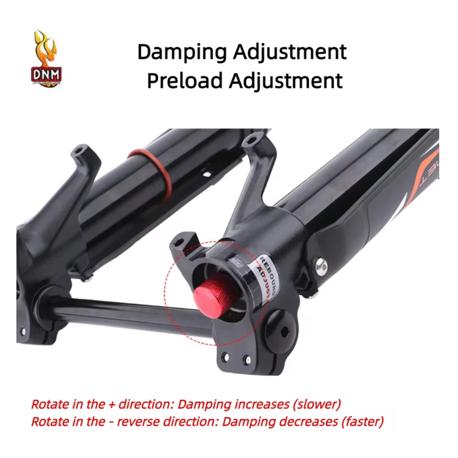 DNM USD-6 FAT 26/27.5 Inch Inverted Front Fork Coil Spring Snow Beach Fat Bike