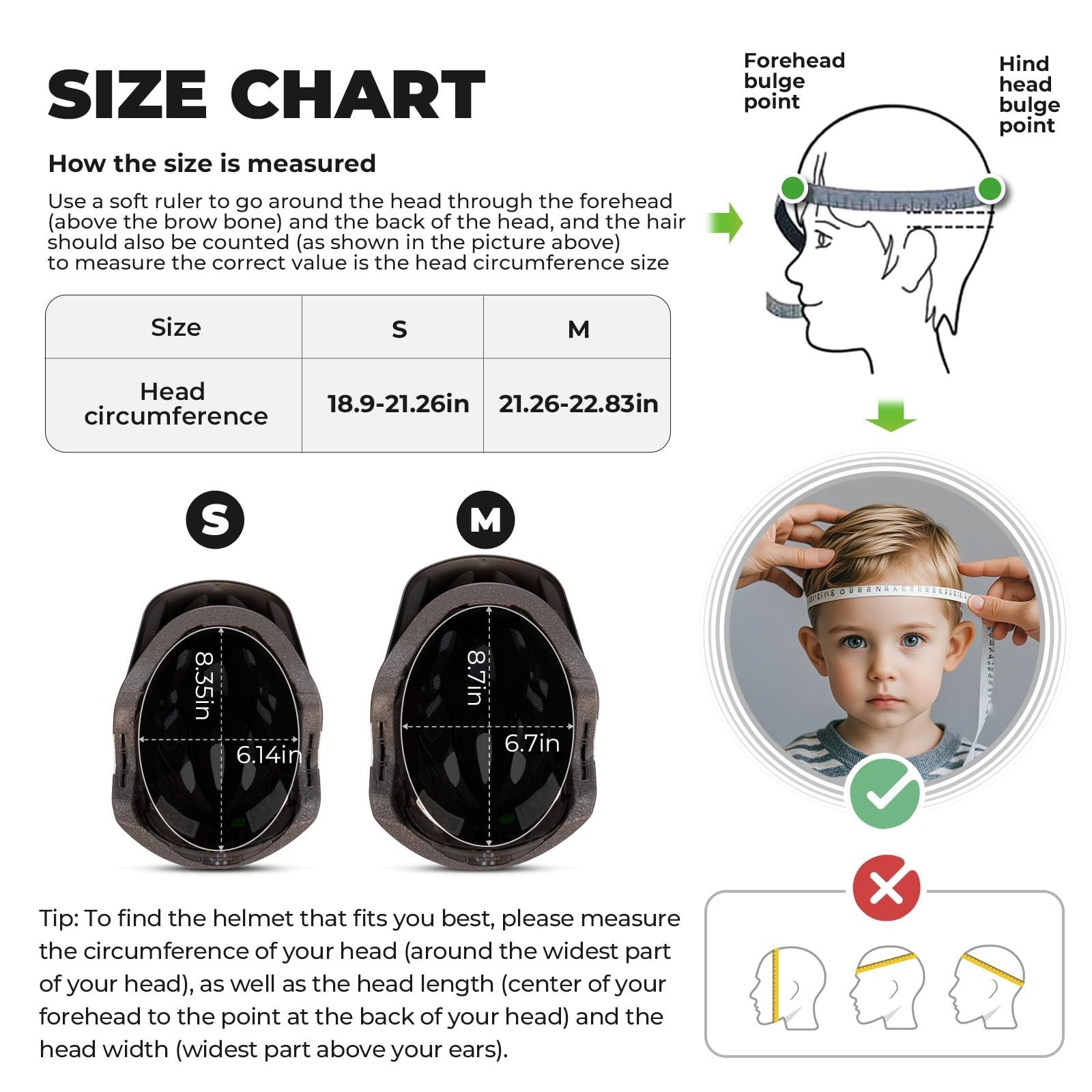ROCKBROS Kids Full Face Helmet Kids Bike Helmets Lightweight Toddler Mountain…