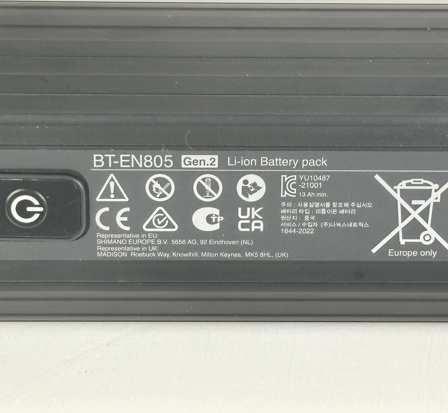 (New) Shimano STEPS BT-EN805 Gen 2 Ebike Battery – Down Tube/Integrated 504Wh
