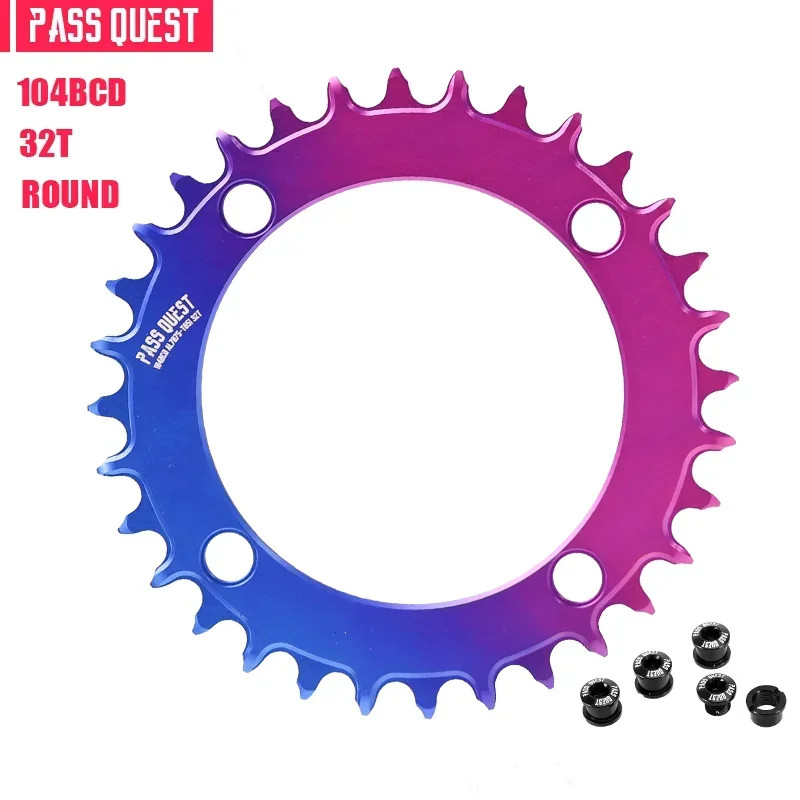 104BCD Mountain Bike Road Bike Narrow Wide Round Chainring 32-48T Chainwheel