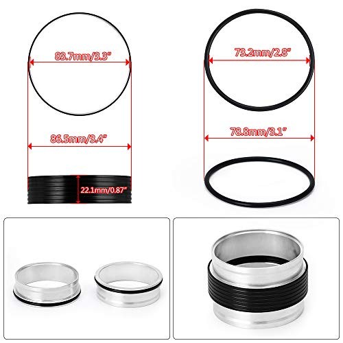 2.5 Inch Quick Release V Band Clamp with Flange Aluminum Quick Connect 2.5″