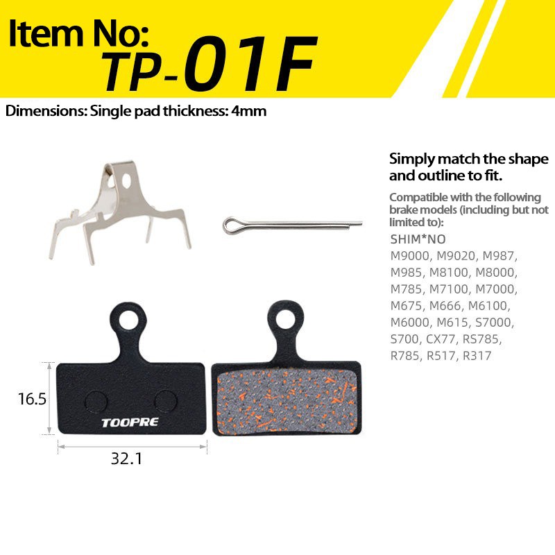 Avid BB5 Shimano M446 M355 M395 Disc Brake Pads Semi-Metallic MTB 2 Pairs