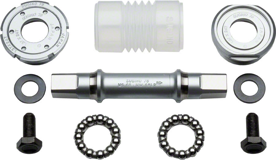 Sugino 75 Track Loose Bearings Square Taper ISO 68x109mm BSA Bottom Bracket Set