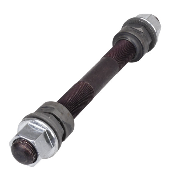 BMX bicycle 14mm loose ball axle kit FRONT chromoly 165mm long