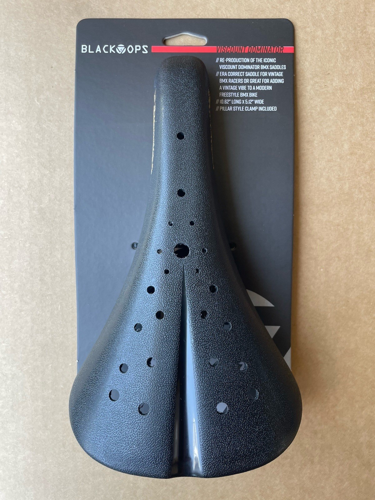 Viscount Dominator BMX Bicycle Seat Old School Hard Shell saddle GT Dyno BLACK