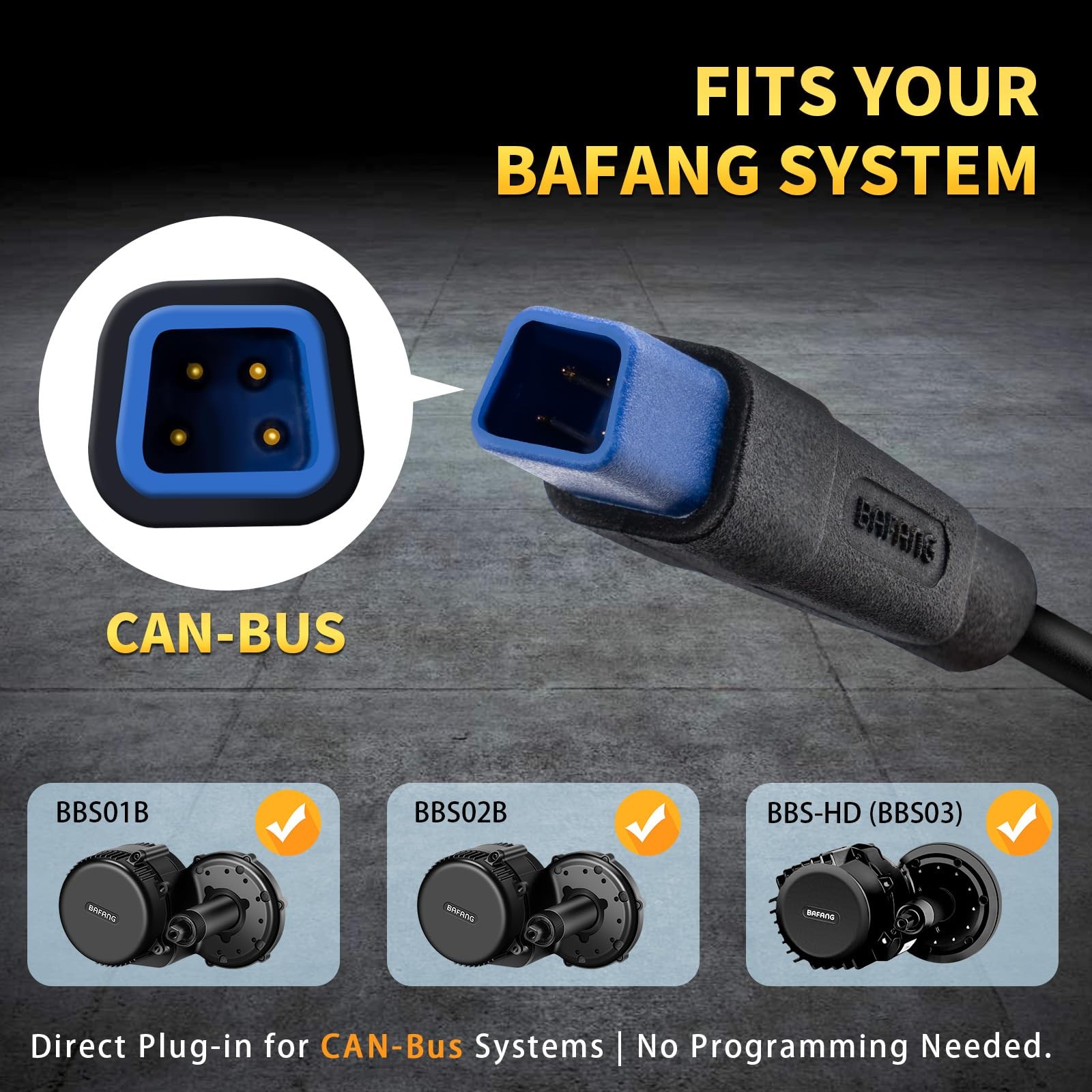 Speed Sensor for Bafang Mid Motor Kits Speedometer, Speed Sensor 5-PIN