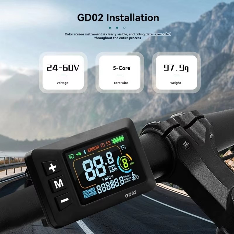 24/36/48/60V E-Bike Colorful Display SM&WP Plug LCD Meter Control Panel Display