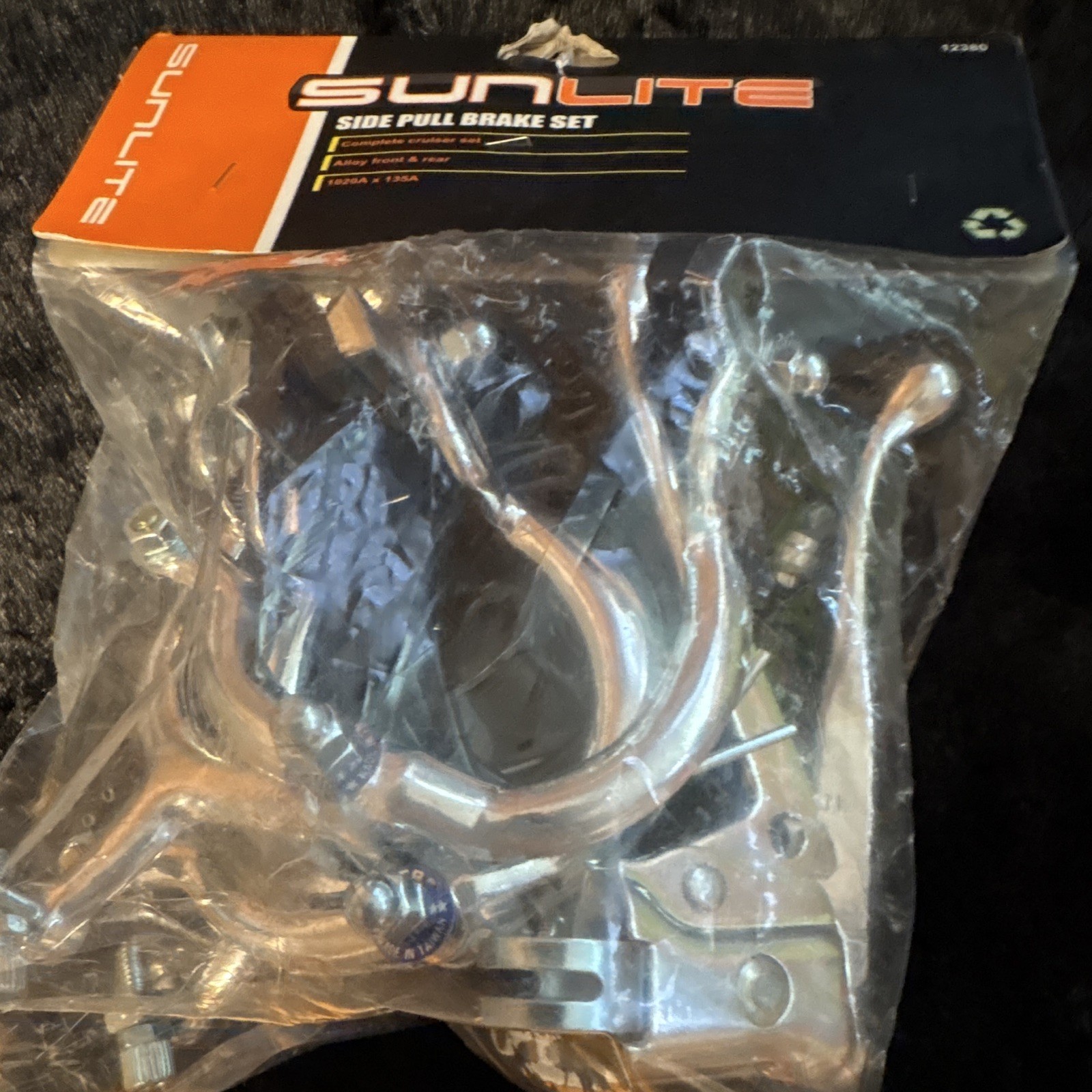 Sunlite Side Pull Caliper Brake Set Cruiser Alloy Front & Rear Silver 12380