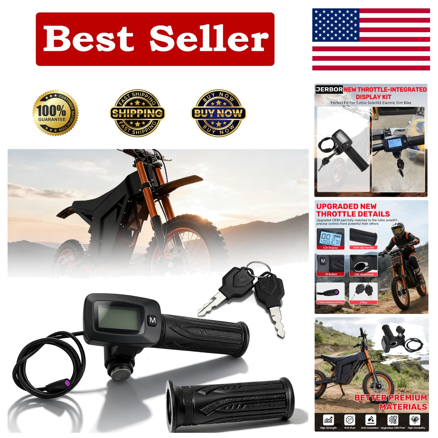 Modern Throttle with LCD Display for Tuttio Soleil01 – Enhanced Safety & Control