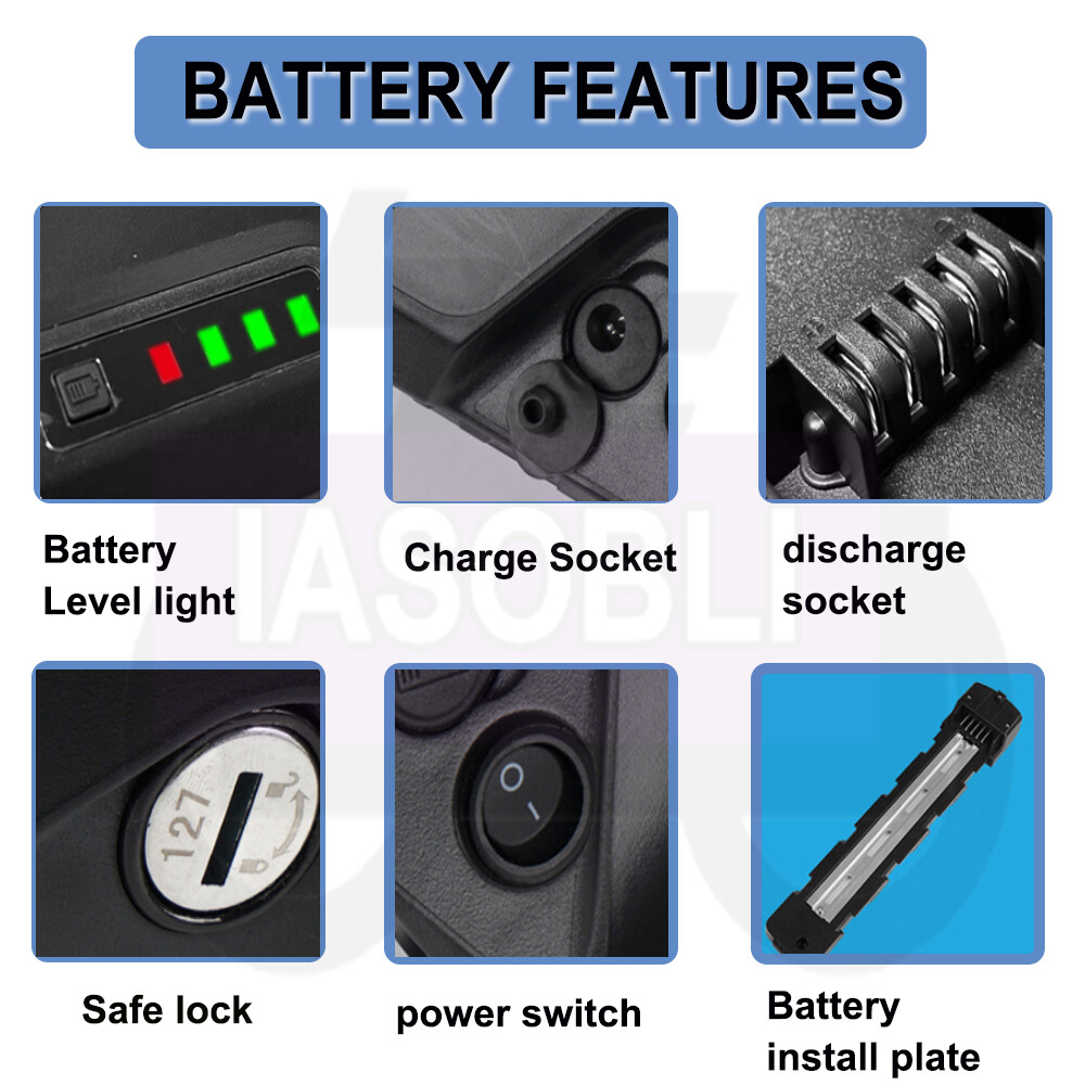 48V 30Ah Hailong Ebike Battery For 0W-1500W LG Cell Lithium Electric Bike Motors