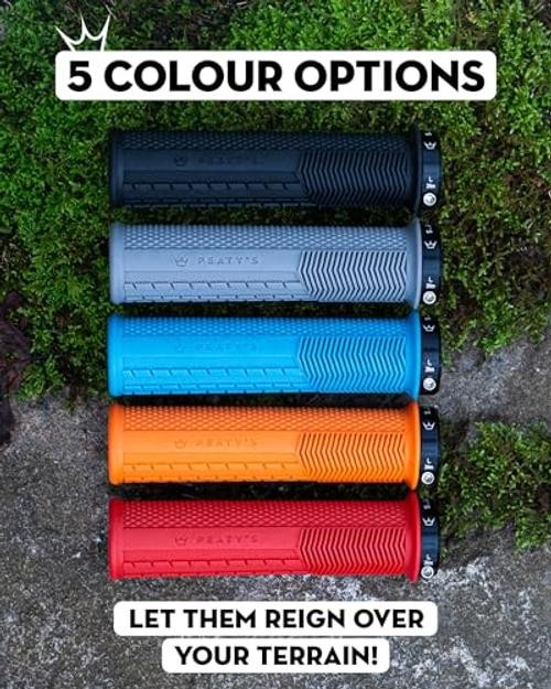 Monarch Bicycle Grips – Durable, Ergonomic Finger Bar, Thick Turquoise Knurl