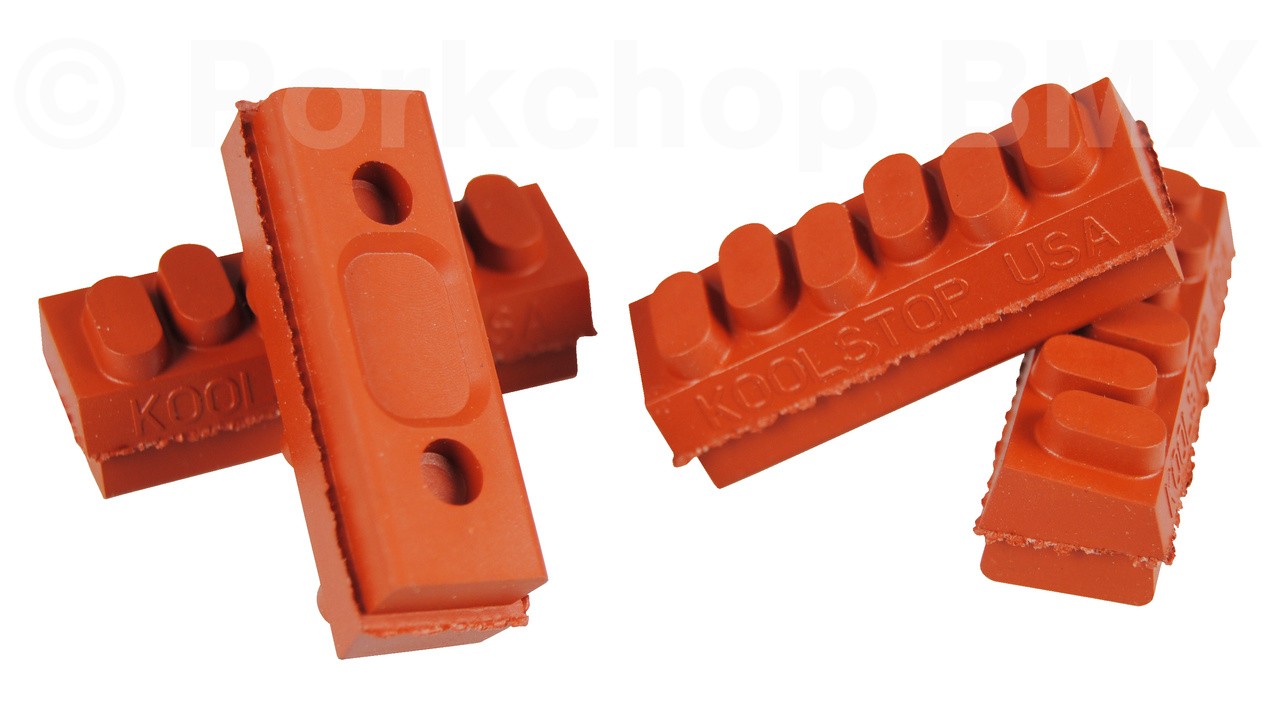 KOOL STOP Weinmann 6 Dot vintage bicycle brake pad refill insert SALMON