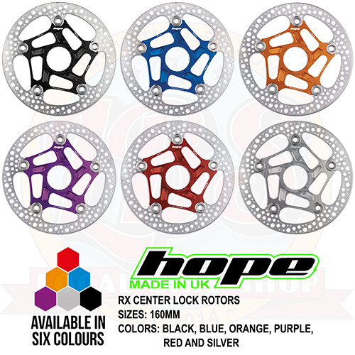 Hope Road Gravel RX CL Centre Lock Rotor 140mm 160mm – All Colors – Brand New