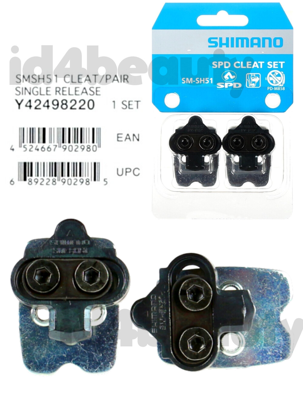 Shimano SM-SH51 SPD Pedal Cleat Set for MTB Mountain Bike NIB (1PC)