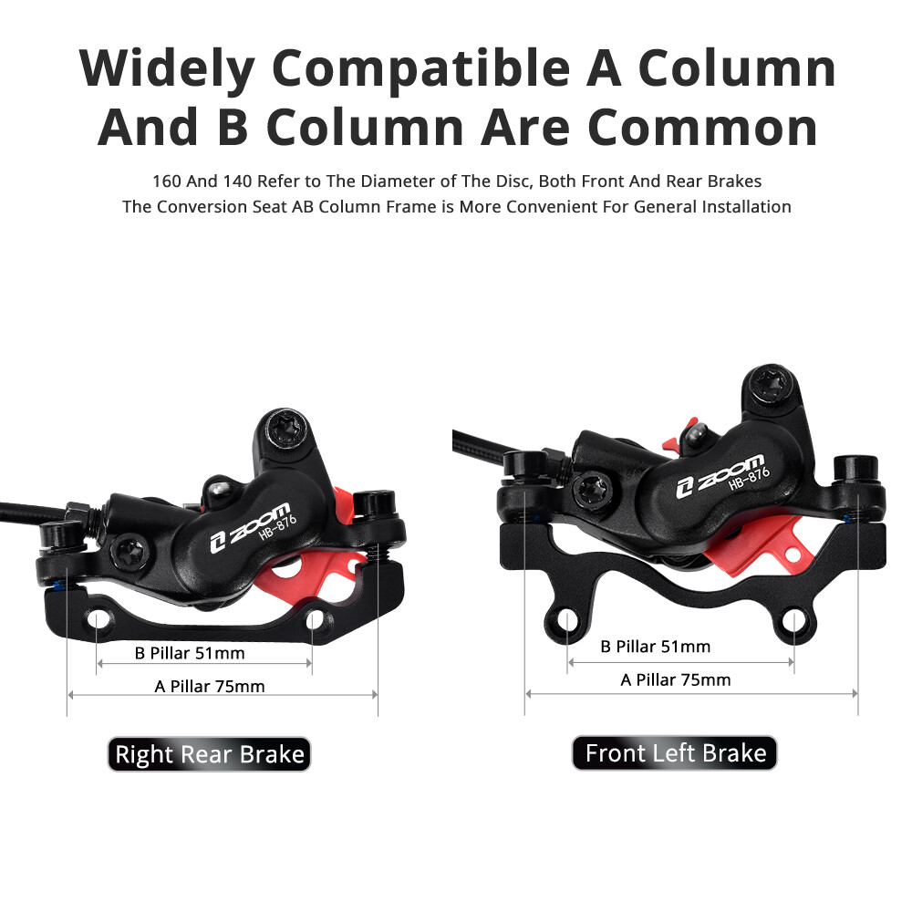 MTB 4 Piston Hydraulic Disc Brake 800mm/1400mm Mountain Bike Oil Pressure Brake