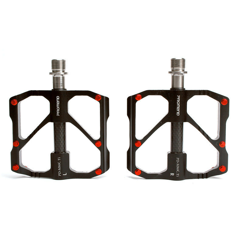 PROMEND Ultralight Carbon Titanium Bicycle Pedal MTB Road Bike Pedal 3 Bearings
