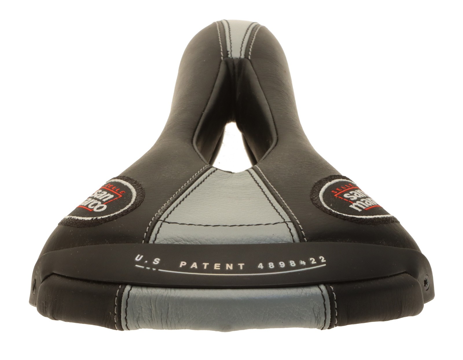 Selle San Marco Aero Saddle Chromoly Rails Black/Gray Leather 1999 NIB NOS NEW
