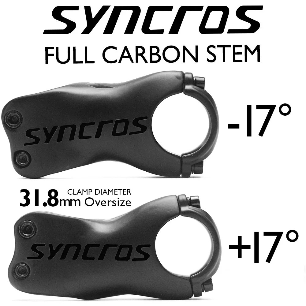 Syncros Carbon Stem Mountain/Road Bike Parts Angle 6/17 Degree 60-120mm stem
