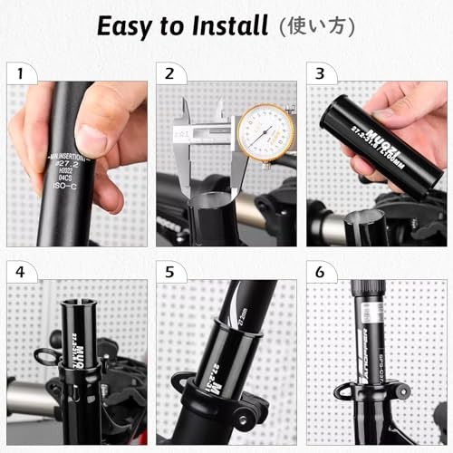 Bike Seat Post 25.4mm 27.2mm 28.6mm 30.4mm 30.8mm 27.2mm to 28.6mm 05 Black