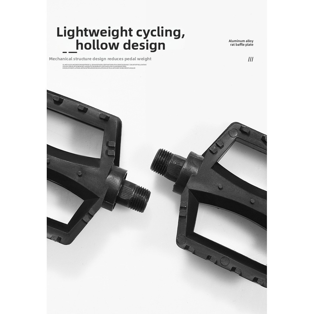 Bicycle Pedals Plastic 11cm x 9.5cm x 2.3cm Non-Slip Dual Reflective for E-Bike