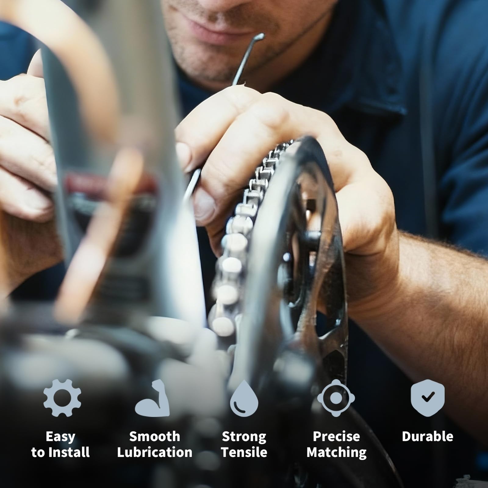Bicycle Chain Suitable for Road Bikes, Mountain Bikes, City Bikes, Folding Bi…
