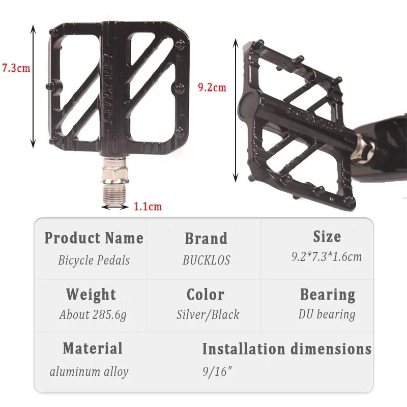 Bicycle Pedals Sealed DU Bearing Flat Pedals for BMX Road Bike Cycling Pedal